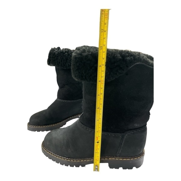Sorel Suede Shearling Foldover Tall Black Boots Black Size 7M - Picture 8 of 8